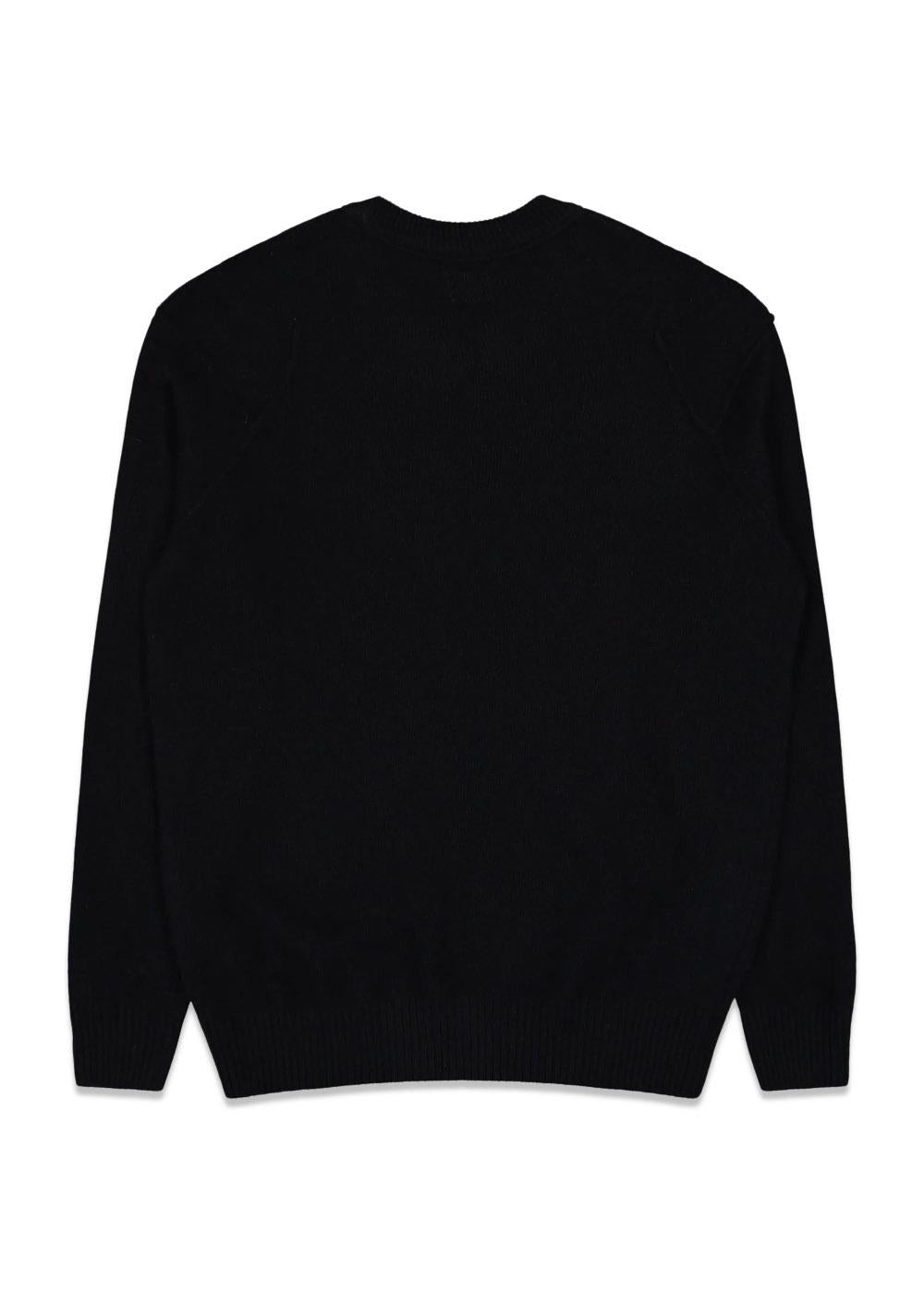 Lambswool Knitwear Crew Neck - Black-Knitwear-C.P. Company-Butler Loftet