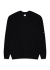 Lambswool Knitwear Crew Neck - Black-Knitwear-C.P. Company-Butler Loftet