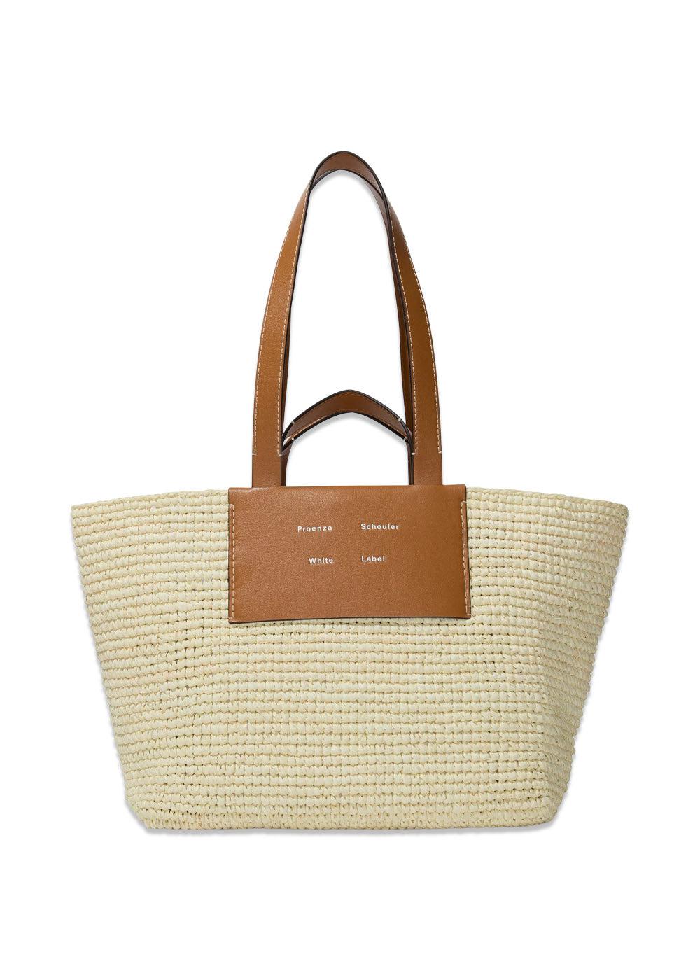 Large Raffia Tote - Beige Raffia