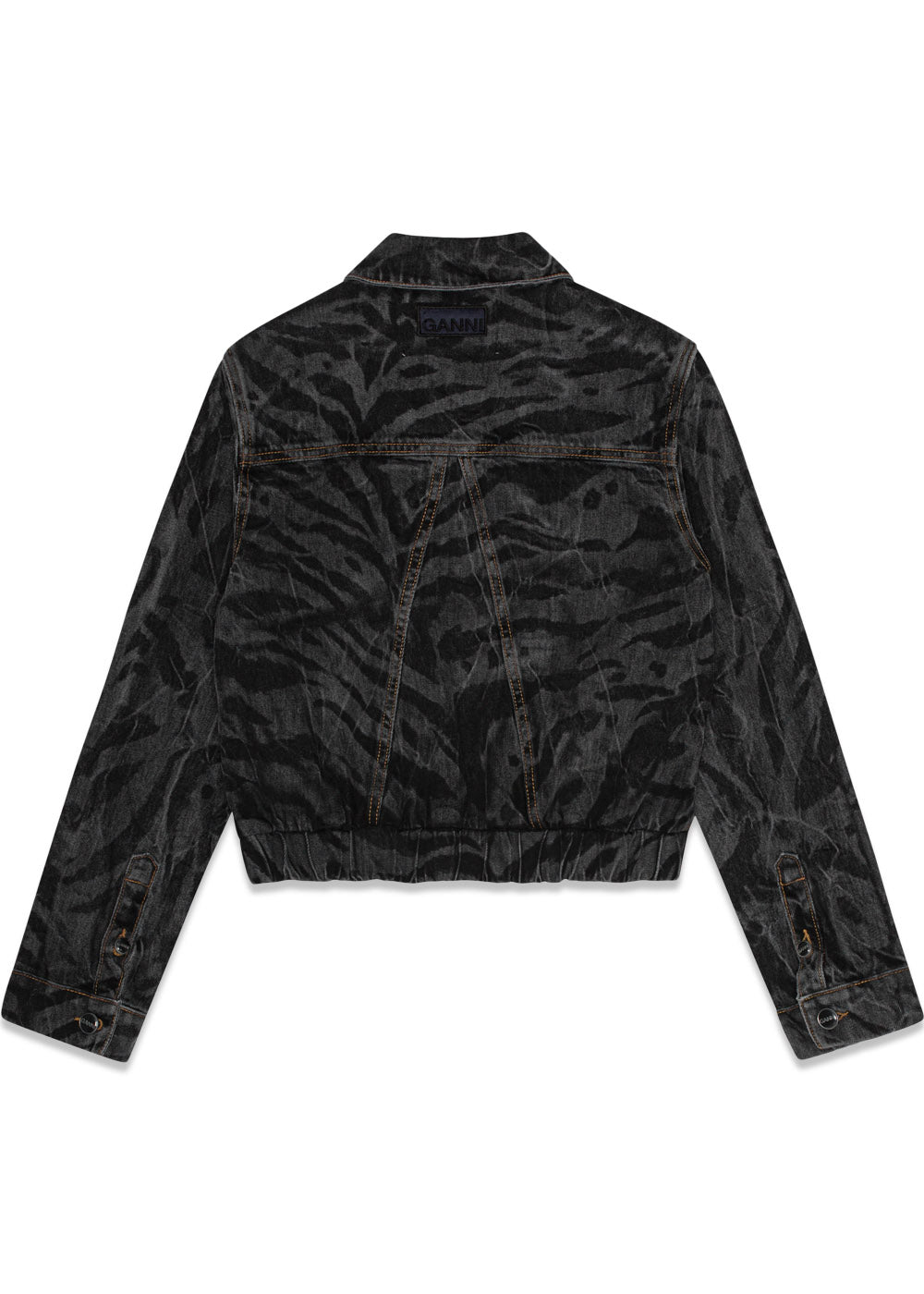 Lazer Denim Bomber Jacket - Black