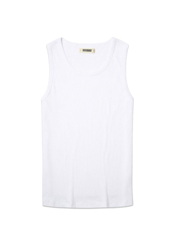 Lee Tank Top - White-T-shirts-Woodbird-Butler Loftet