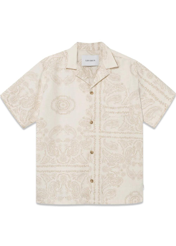 Lesley Paisley SS Shirt - Light Ivory