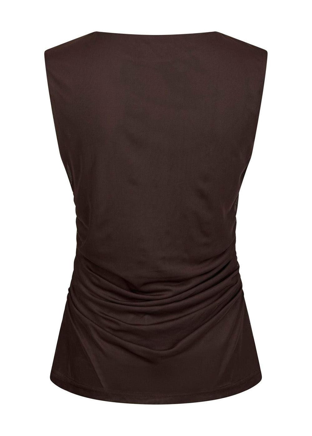 Liblana Mesh Top - Dark Brown-Top-Neo Noir-Butler Loftet
