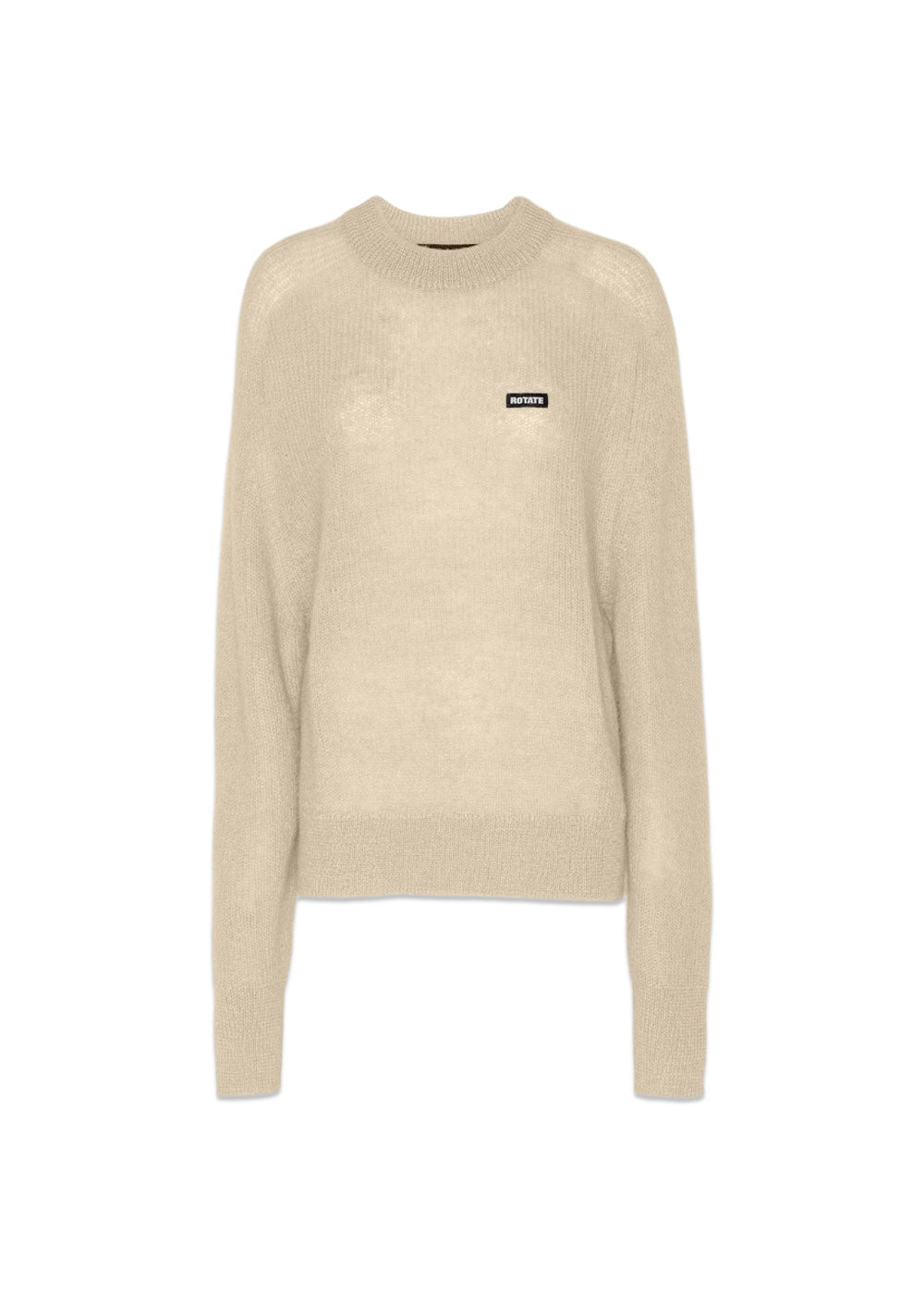 Light Knit Logo Sweater - Egret