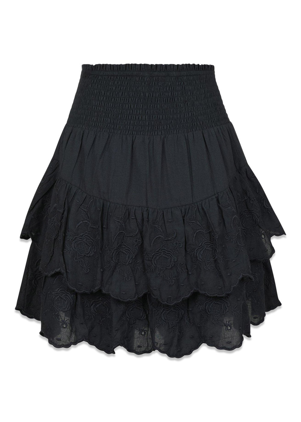 Line Emb Skirt - Navy