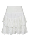 Line Emb Skirt - Off White