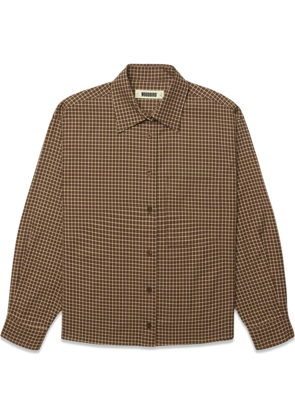 Ling Man Check Shirt - Brown-Honey-Shirts-Woodbird-Butler Loftet