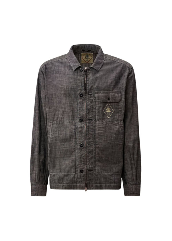 Long Sleeve In Chambray - Indigo Blue-Shirts-C.P. Company-Butler Loftet