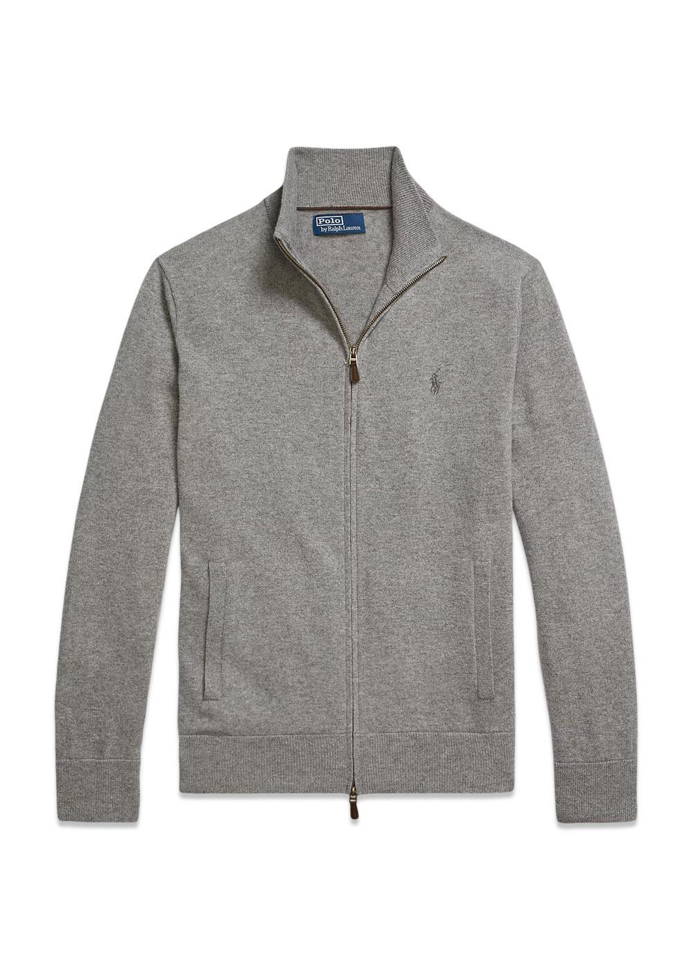 Long sleeve Full Zip - Grey-Knitwear-Ralph Lauren-Butler Loftet