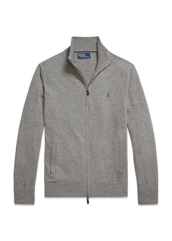 Long sleeve Full Zip - Grey-Knitwear-Ralph Lauren-Butler Loftet