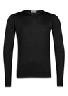 John Smedleys Lundy Pullover CN - Black. Køb strik her.