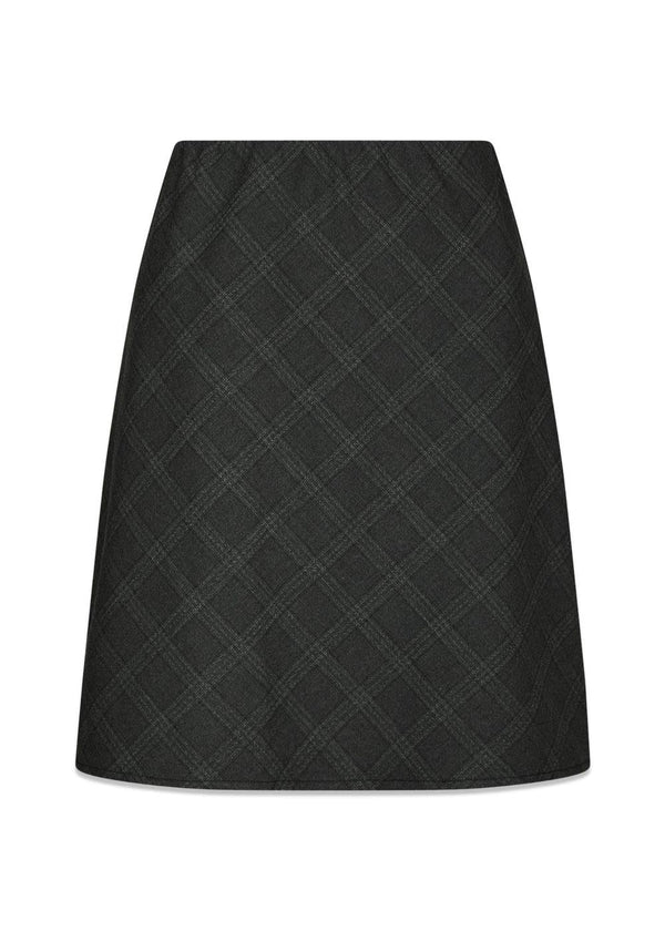 Lunna Check Short Skirt - Antracit-Skirts-Neo Noir-Butler Loftet