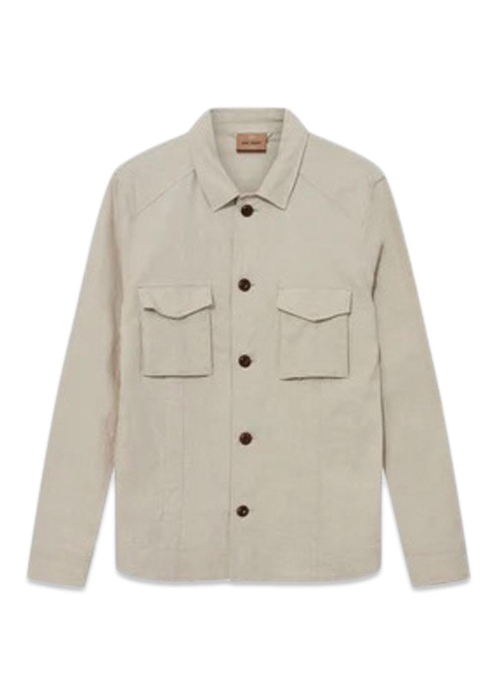 MMGMilo Plage Overshirt - Ecru Melange-Shirts-Mos Mosh Gallery-Butler Loftet