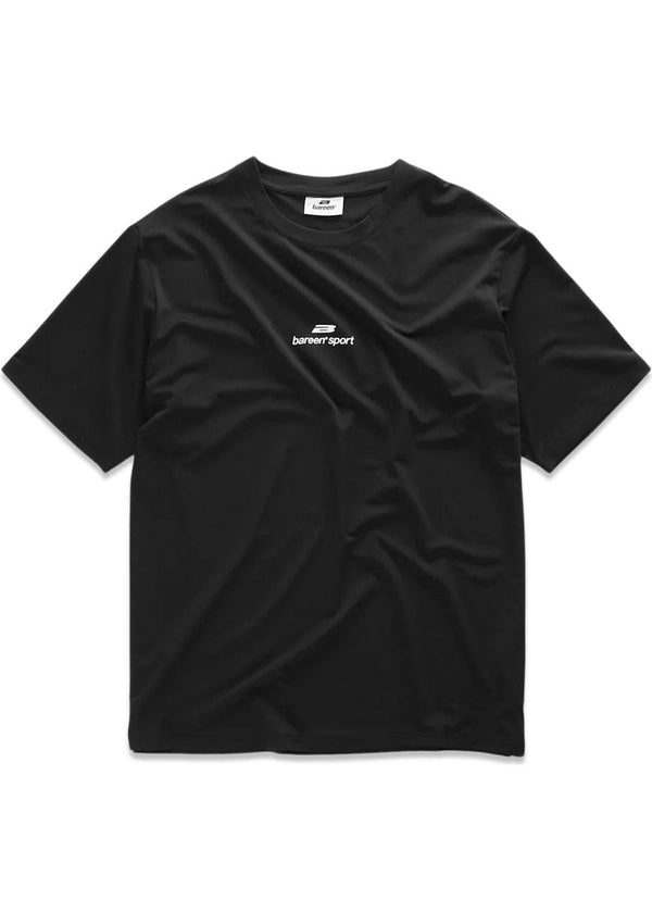MONOGRAM SPORTS TEE - Black-T-shirts-Bareen-Butler Loftet