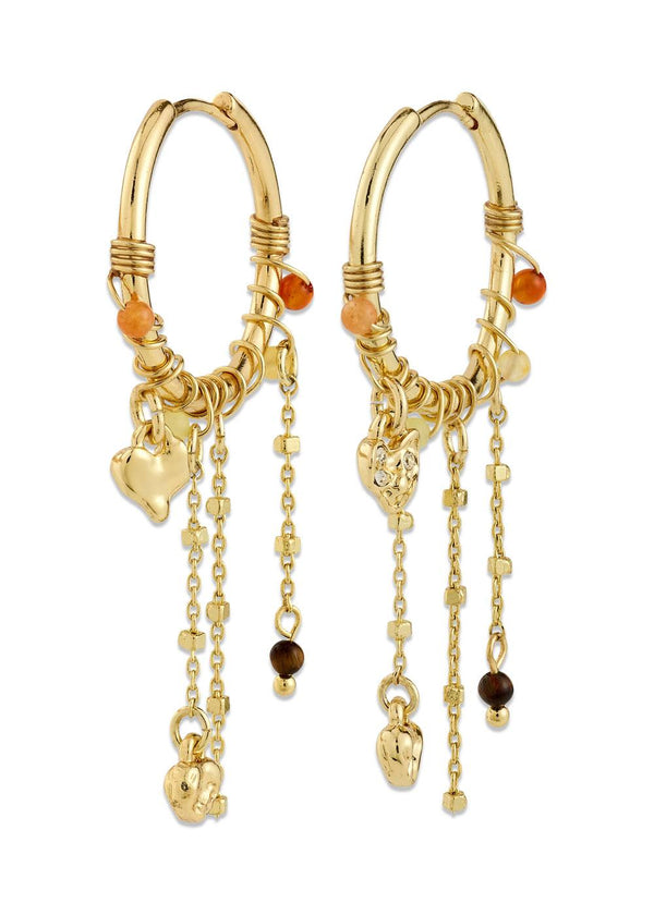MYLAN earrings gold-plated - Gold Plated-Jewellery-Pilgrim-Butler Loftet