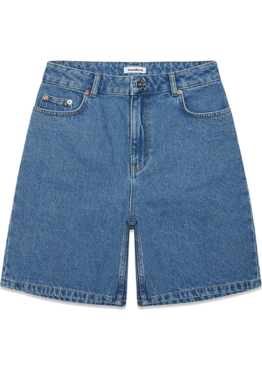 Woodbirds Maggie Stone Shorts - Stone Blue. Køb shorts her.