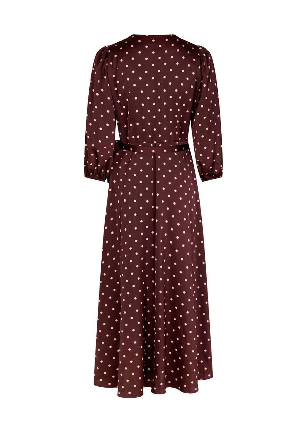 Malinga Dot Dress - Wine-Dress-Neo Noir-Butler Loftet