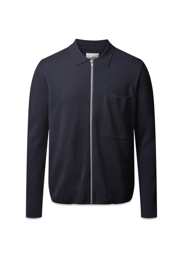 Manchester Zip Cardigan - Dark Navy