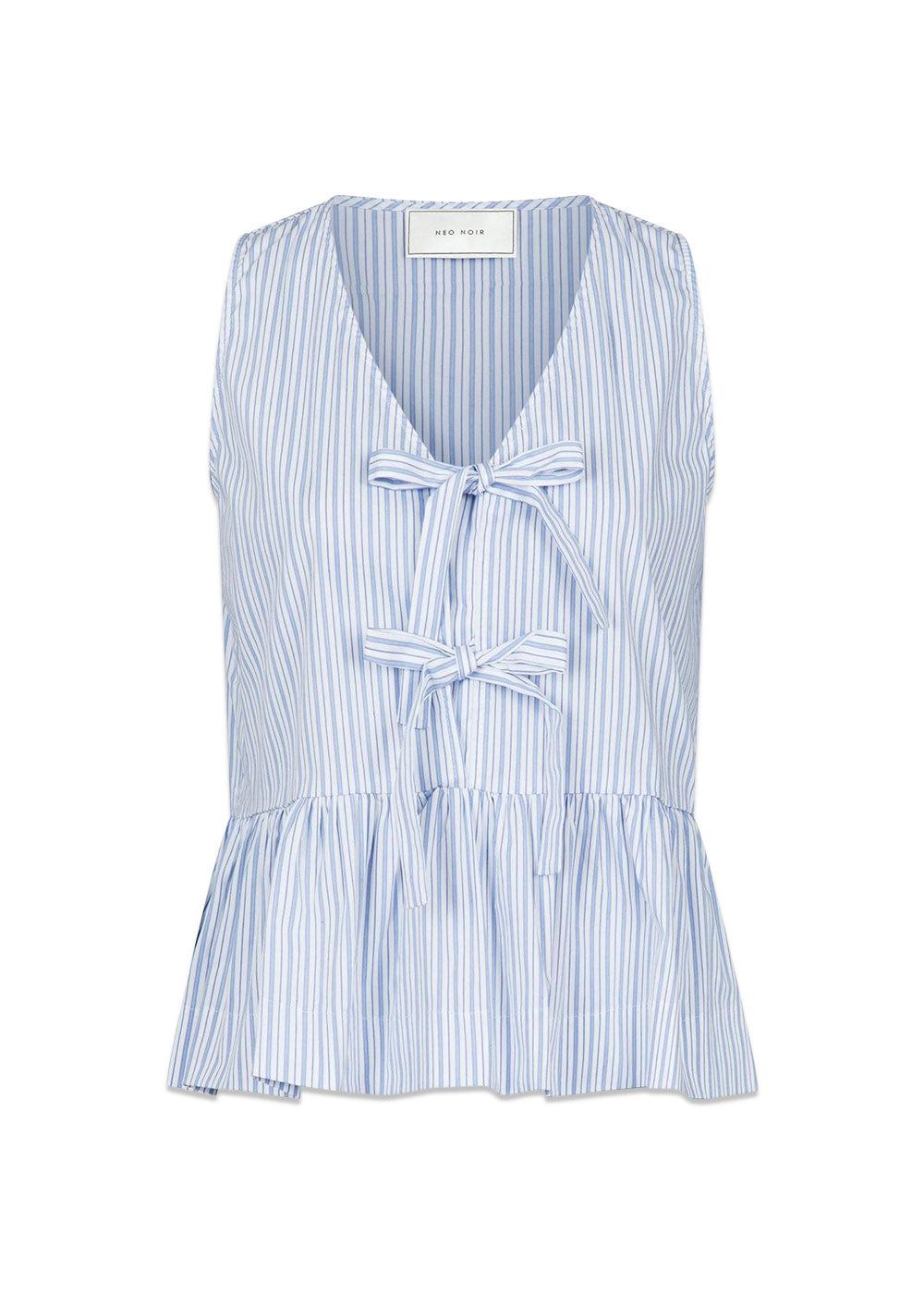 Manja Stripe Top - Light Blue