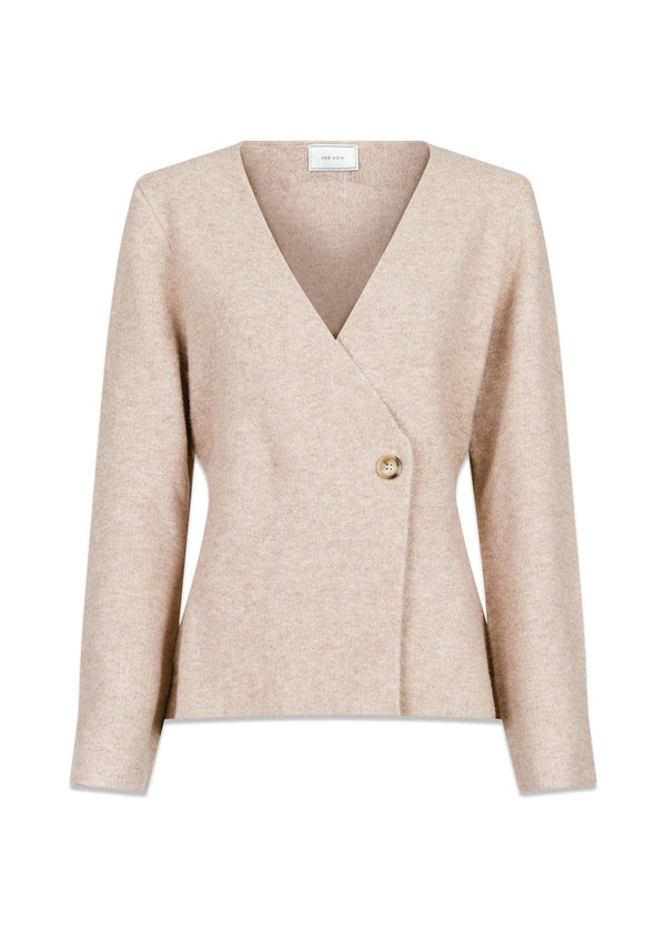 Marie Louise Knit Cardigan - Sand Melange