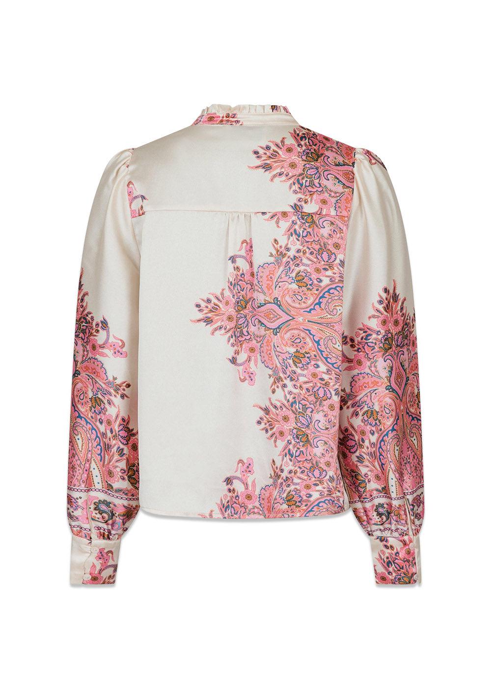 Massima Paisley Border Blouse - Light Pink