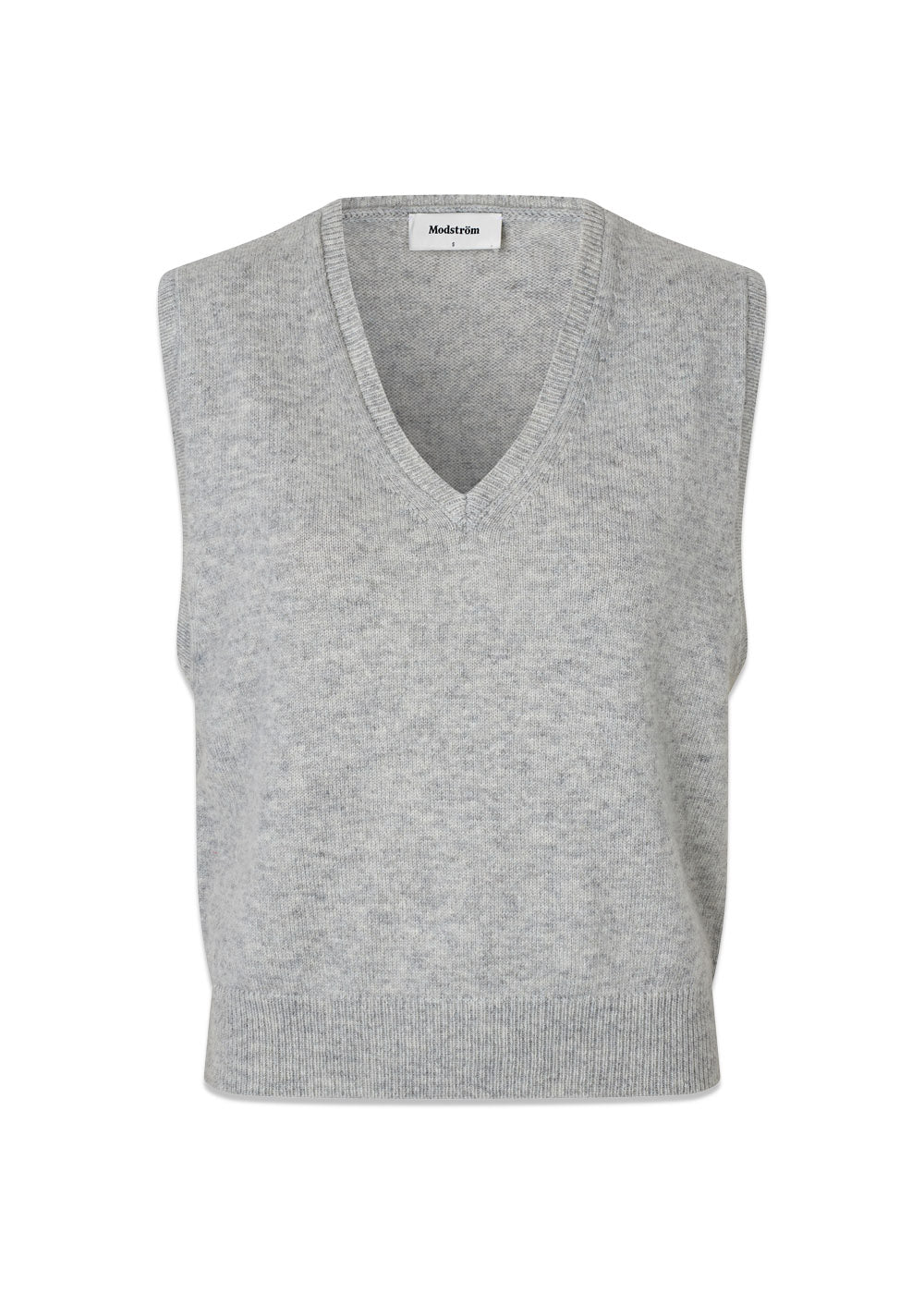 MayuMD vest - Grey Melange-Knitwear-Modström-Butler Loftet