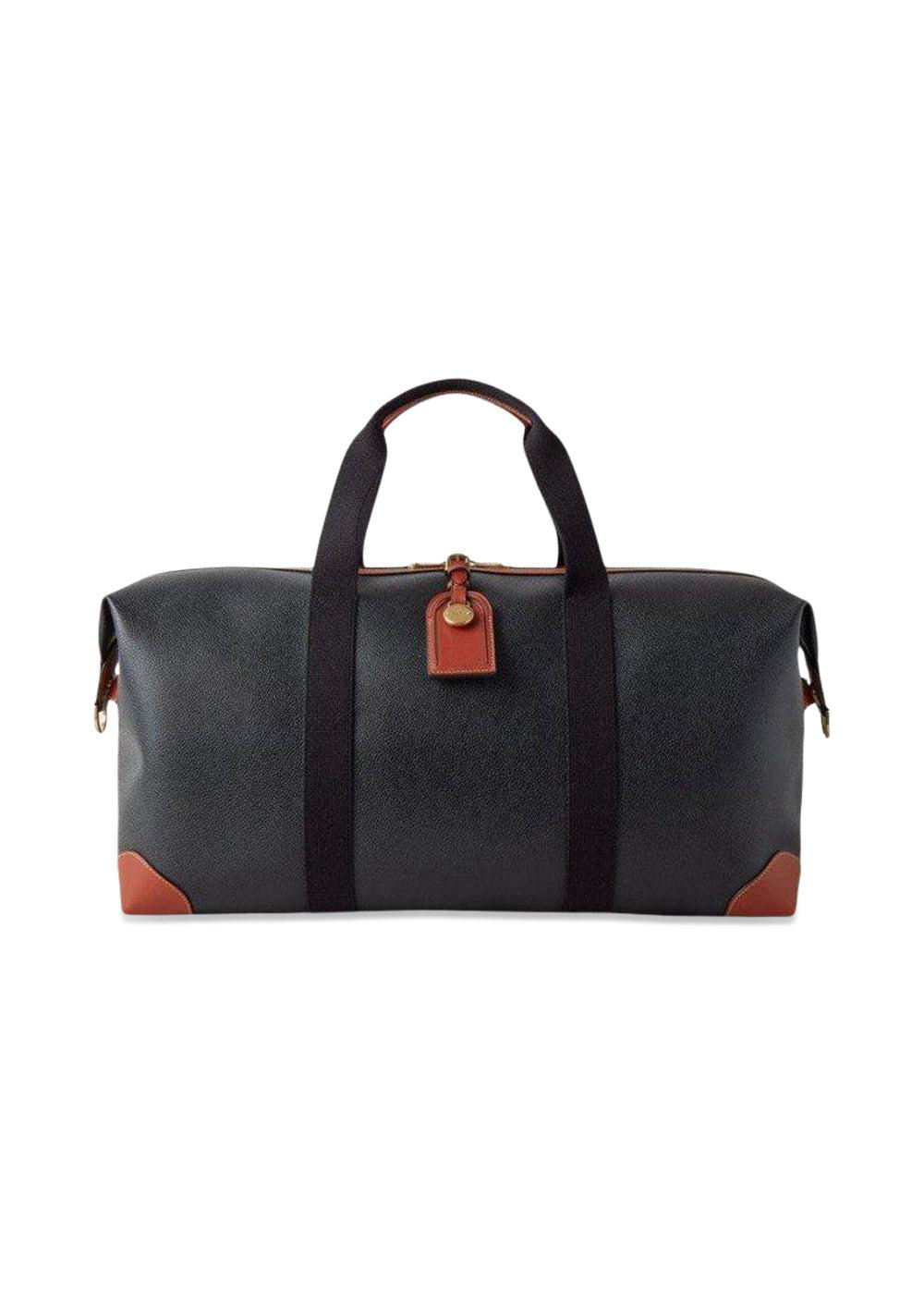 Mulberrys Medium Clipper ECO scotchgrain - Black/Cognac. Køb designertasker||duffle bag||håndtasker her.