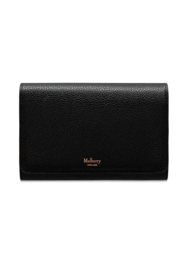 Medium Continental French Purs - Black-Wallet/Purse-Mulberry-Butler Loftet