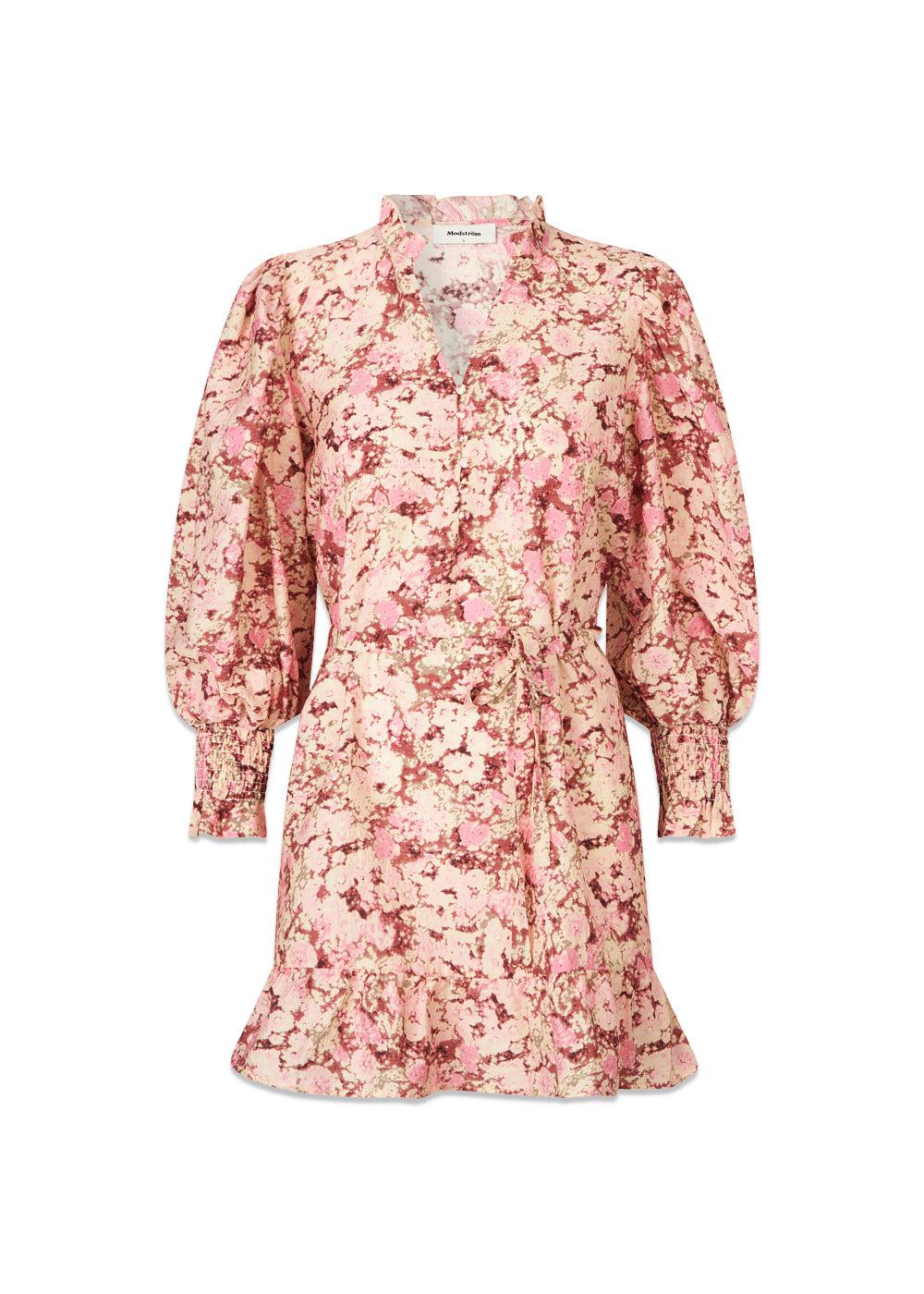 MeliaMD print LS dress - Pink Blossom-Dress-Modström-Butler Loftet
