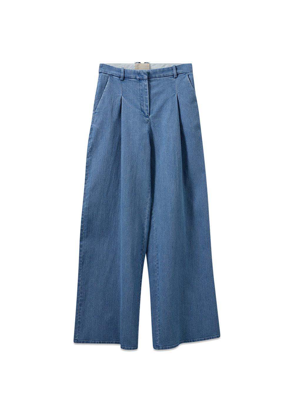 Merci Wide Pants - Medium Blue