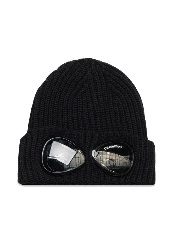 Merino Wool Goggle Beanie - Black-Headwear-C.P. Company-Butler Loftet