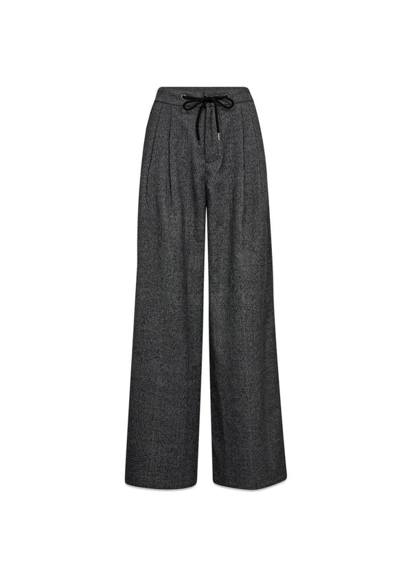 Michelle Check Tailor Tie Pants - Grey-Pants-HAUTE L’AMITIÉ-Butler Loftet