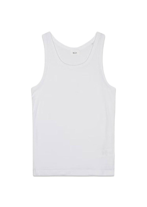 Mick Tank Top 3206 - White-Sweatshirts-Nn. 07-Butler Loftet