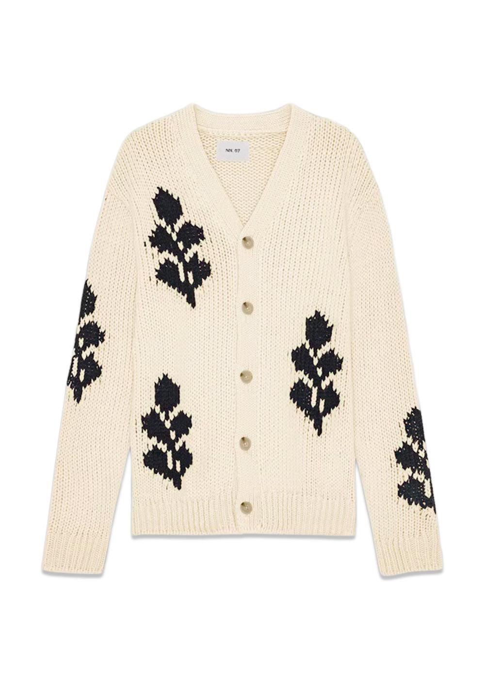 Mika Cardigan 6620 - Ecru-Knitwear-Nn. 07-Butler Loftet