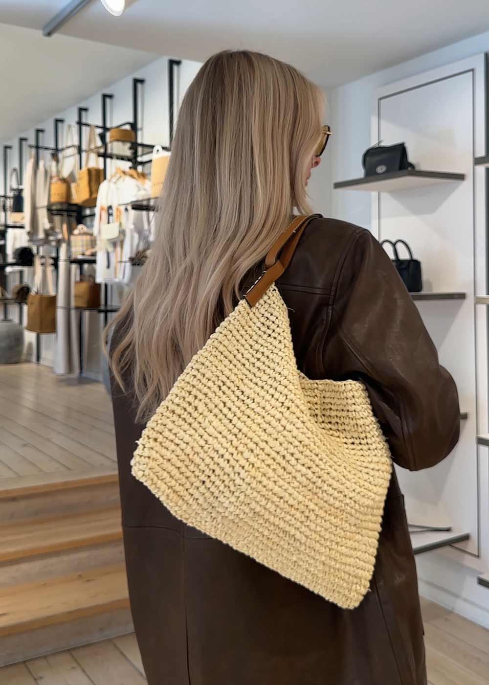 Minetta Raffia Bag - Ivory