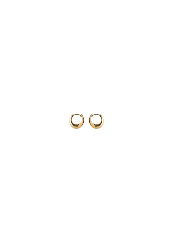 Mini Globe Huggies - Goldplated-Jewellery-Pernille Corydon-Butler Loftet