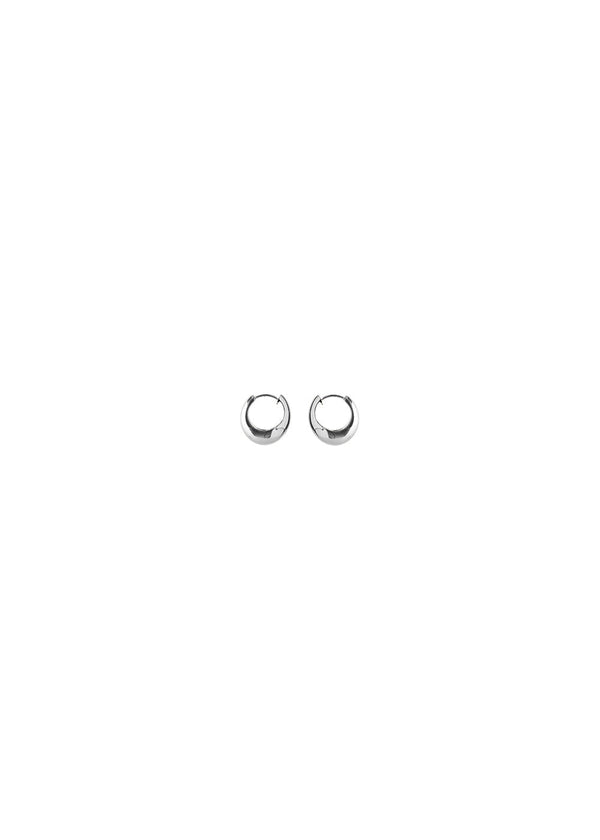 Mini Globe Huggies - Silver-Jewellery-Pernille Corydon-Butler Loftet