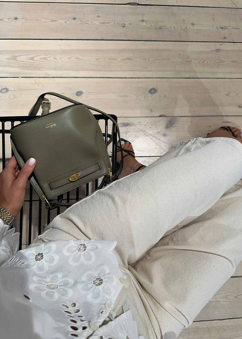 Mini Islington Bucket SCG - Linen Green-Bags-Mulberry-Butler Loftet