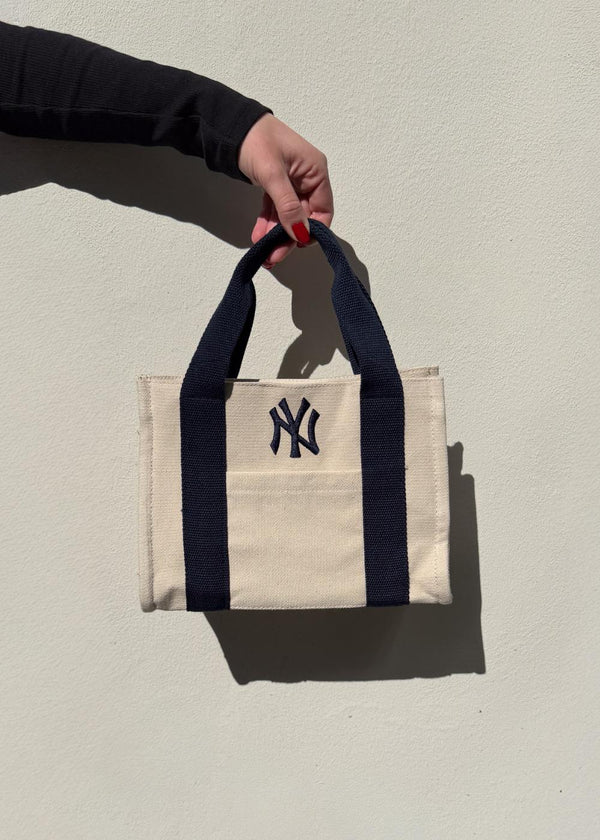 Mini Yankees Tote Bag - Beige/Navy-Bags-New Era-Butler Loftet