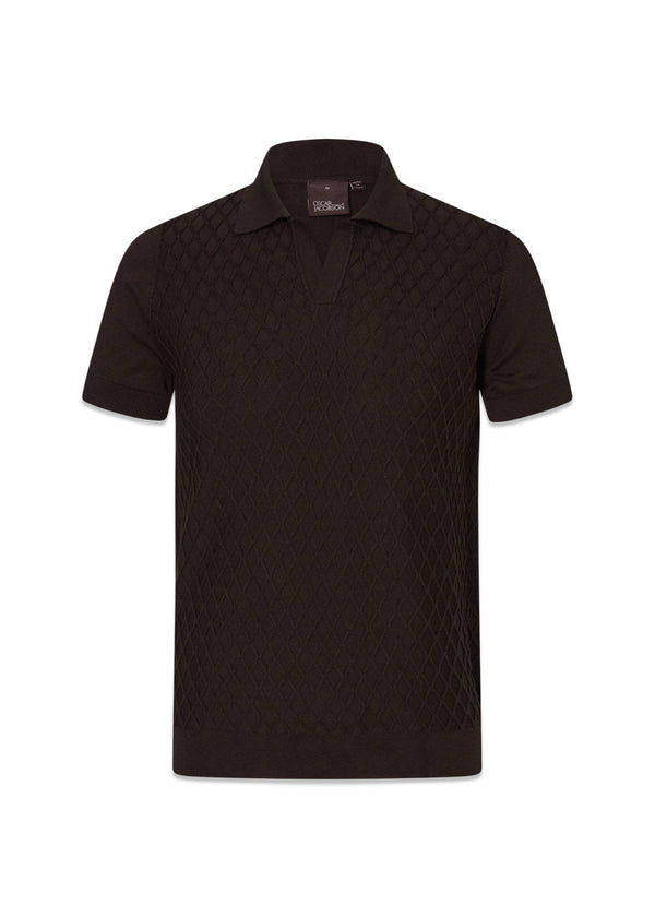 Mirza Poloshirt S-S - Brown Elk-Knitwear-Oscar Jacobson-Butler Loftet