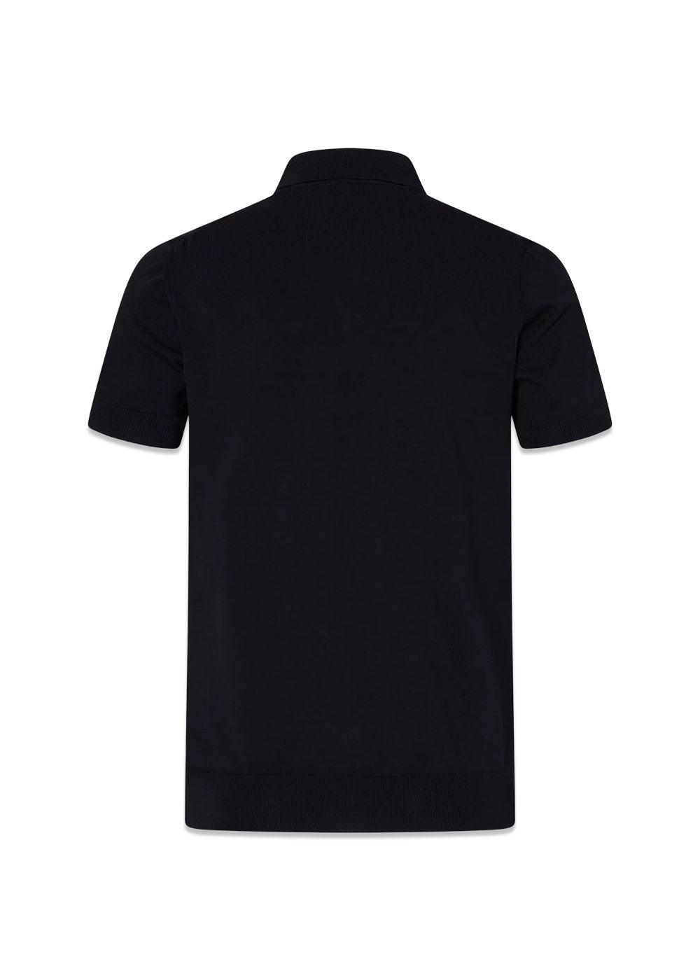 Mirza Poloshirt S-S - Navy Sea-Knitwear-Oscar Jacobson-Butler Loftet