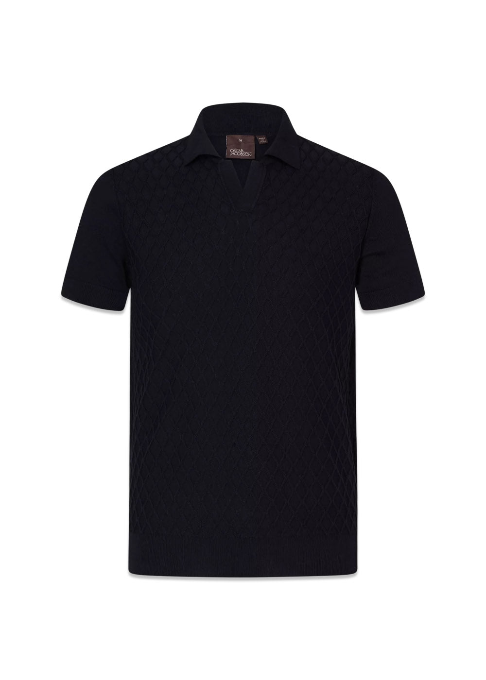 Mirza Poloshirt S-S - Navy Sea-Knitwear-Oscar Jacobson-Butler Loftet