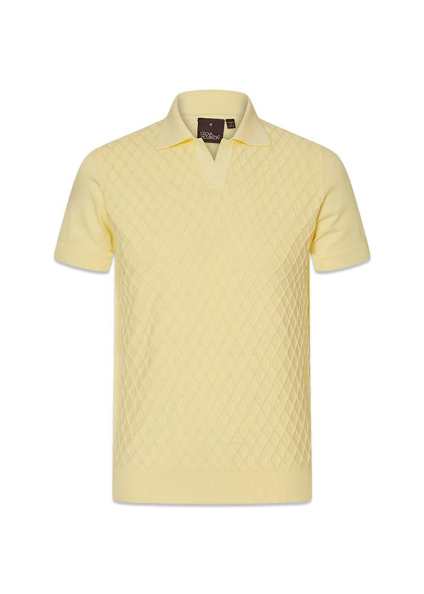 Mirza Poloshirt S-S - Sunshine Yellow-Knitwear-Oscar Jacobson-Butler Loftet