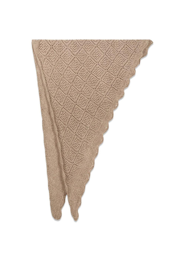 Misty Medium Pointelle Scarf - Beige Melange-Accessories-Neo Noir-Butler Loftet