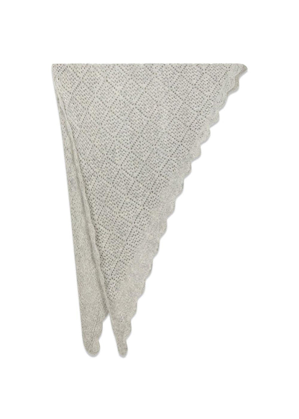 Misty Medium Pointelle Scarf - Grey Melange-Accessories-Neo Noir-Butler Loftet