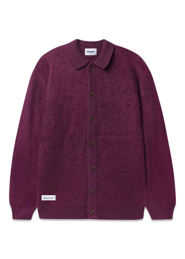 Mohair Button Up Knitted Shirt - Port