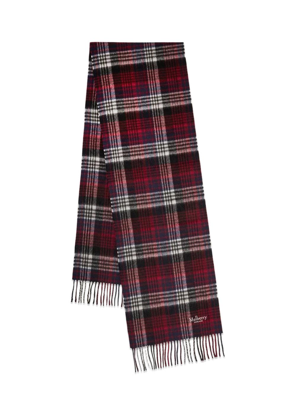 Mulberry Heritage Check Scarf - Navy-Lancaster Red-Scarf-Mulberry-Butler Loftet