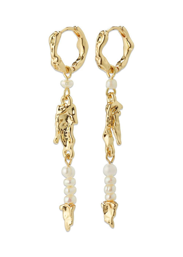 NIYA freshwater pearl earrings gold-plated - Gold Plated-Jewellery-Pilgrim-Butler Loftet