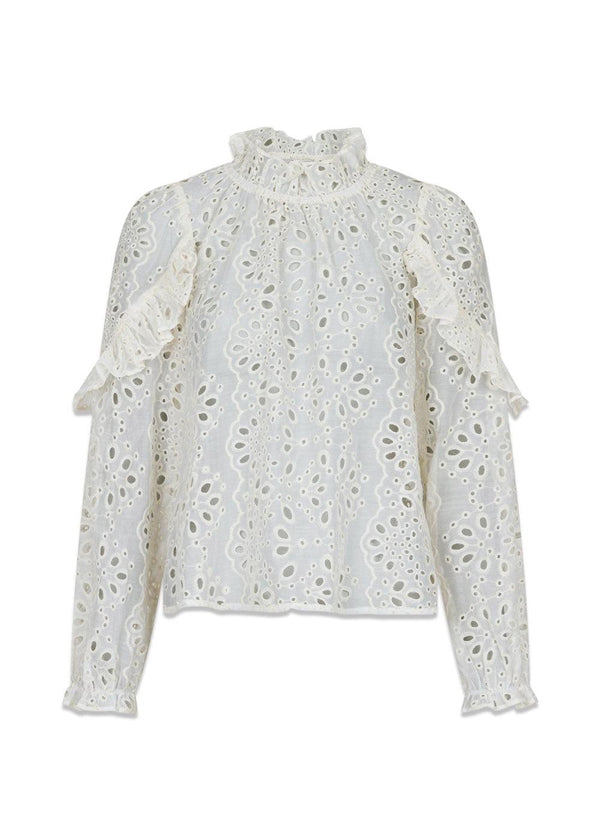 Nadira Embroidery Blouse - Ivory