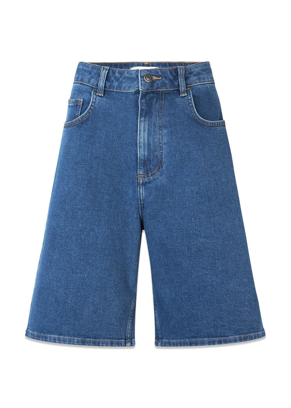 Nadjamd solid shorts - Distressed Blue-Shorts-Modström-Butler Loftet